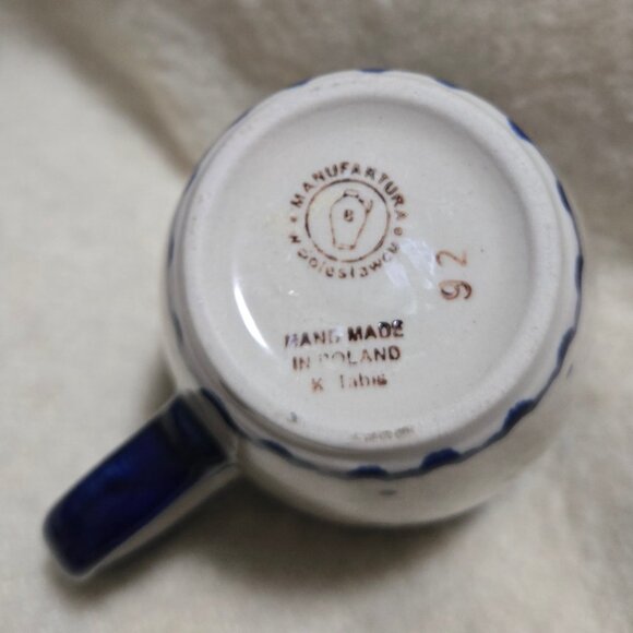 Share Boleslawiec Polish Pottery Coneflower Blue 92 teapot and matching mug set - Picture 5 of 8